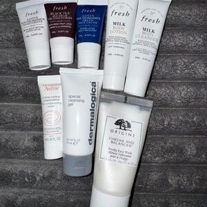 Skincare Sample Set with Fresh, Avene, Dermalogica, and Origins